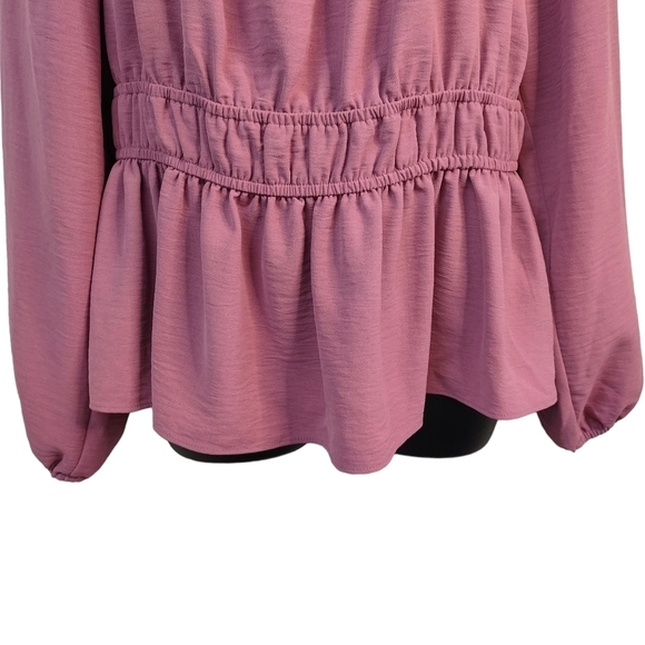 Nine West Women's Squareneck Peplum Top Blouse Size L - Picture 5 of 9